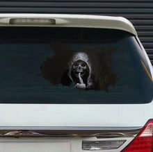 Încarcă imaginea în vizualizatorul Galerie, Sticker decorativ auto Lerods tema scary, 30 x 20 cm, culoare negru
